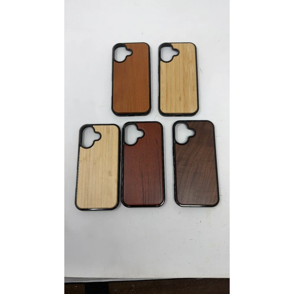 Custom Laser Engraved Wood Backing Phone Case For The Iphone 17